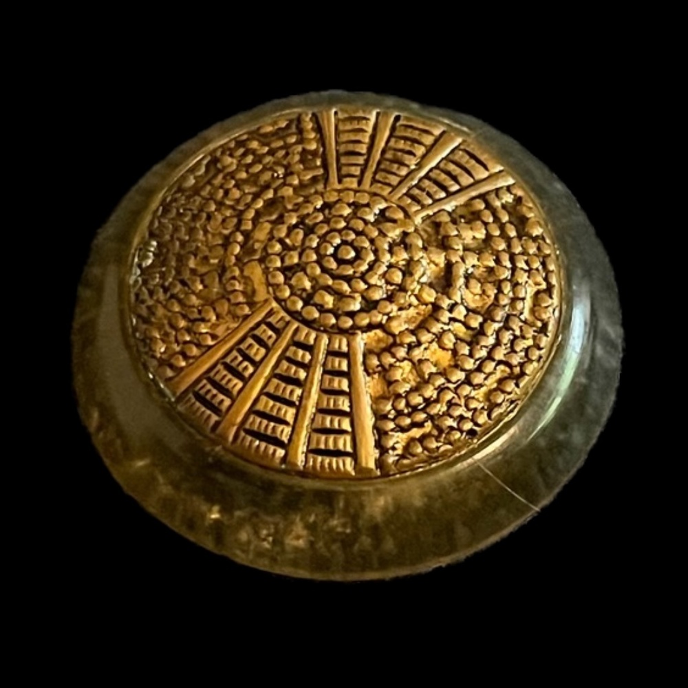 Brass Filigree Antique Button